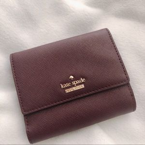 Burgundy Kate spade trifold wallet